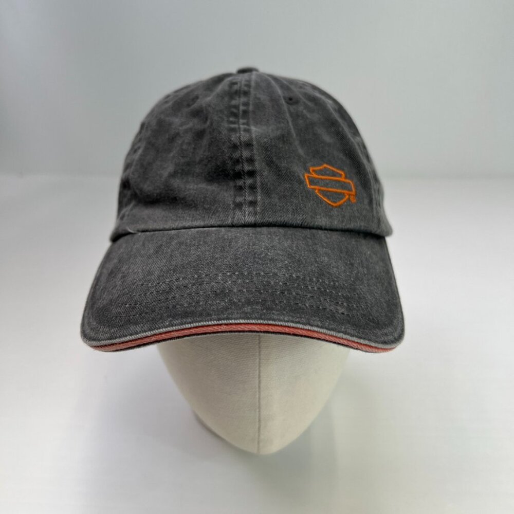 Harley Davidson Hat Men Strap Back Spell Out Retro Bike Moto Party Gym Core Nw